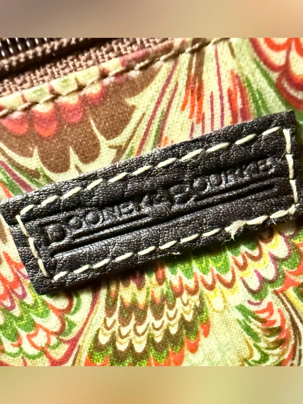 Vintage Dooney & Bourke Black Pebbled Leather Flap Satchel Bag with Lock & Key